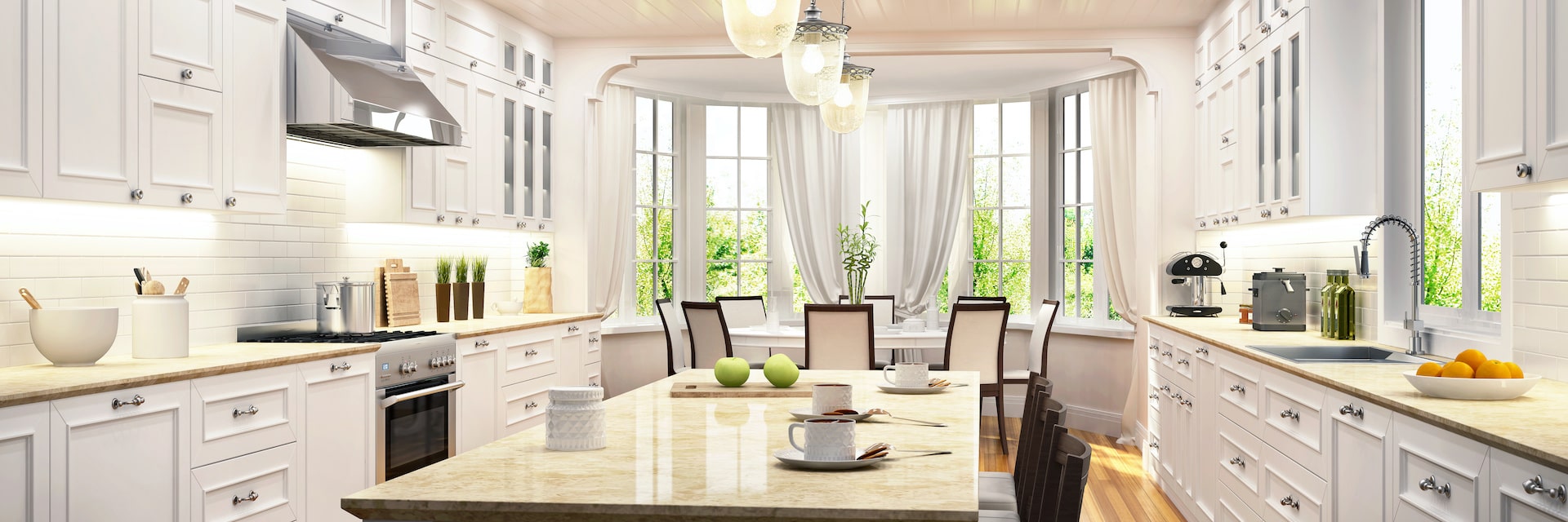 Double hung windows in a breakfast nook, Olathe, KS 2024