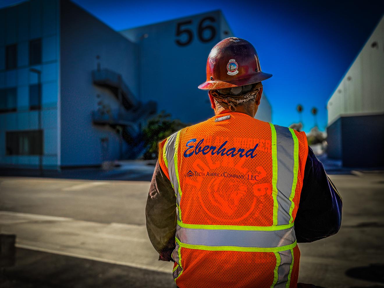 Picture of Eberhard employee in safety gear 