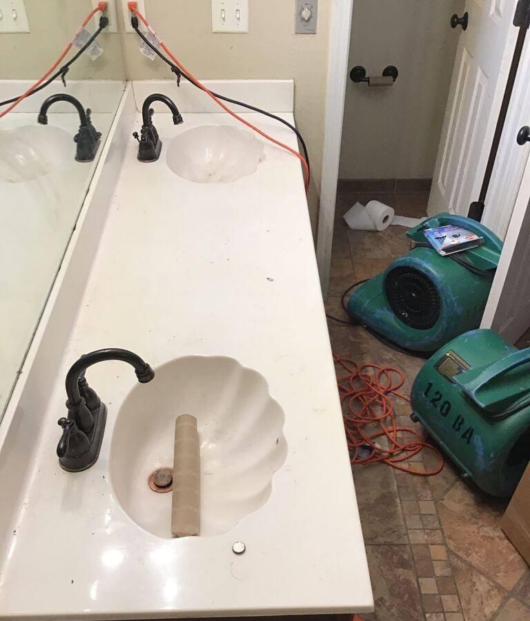 Our crew is on site of a residential pack out. After collecting the home owners belongings, we discovered water damage in the vanity. Contact Your Local  SERVPRO! (918) 250-2300