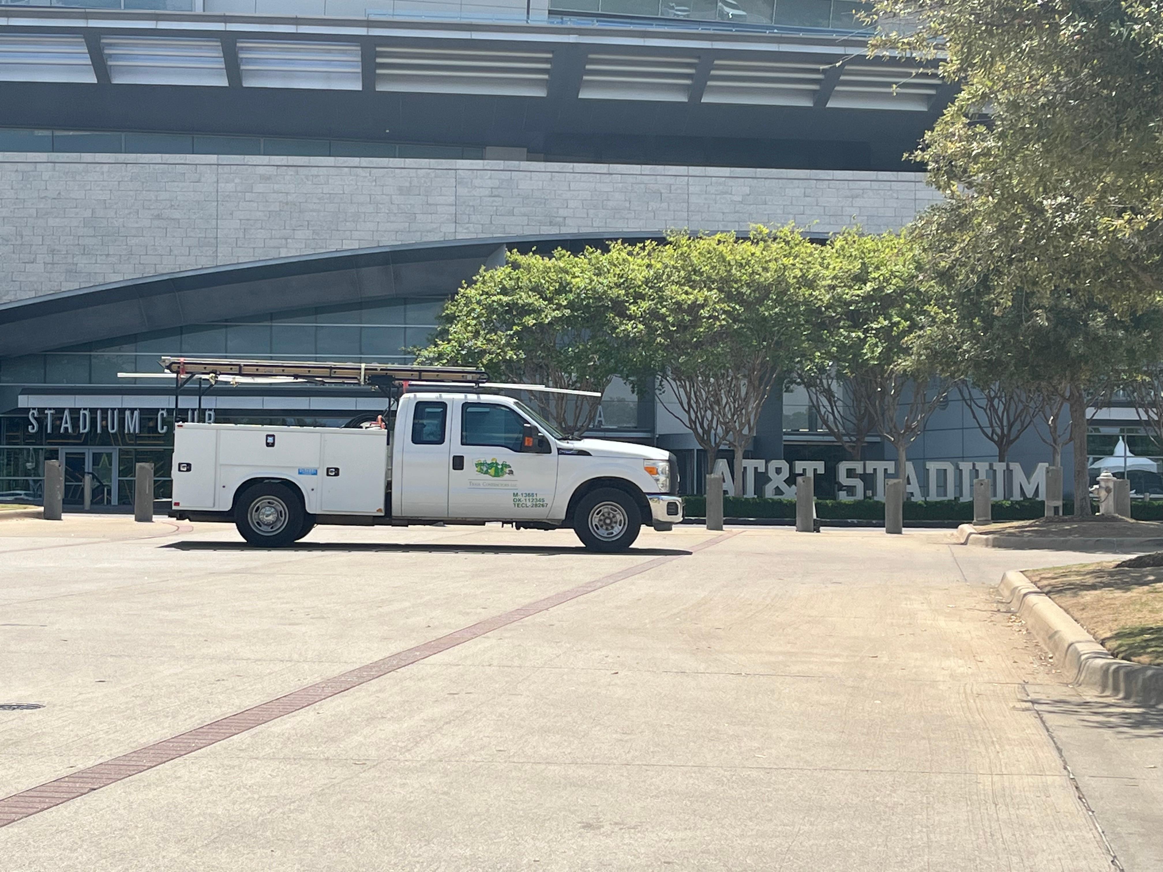 The Tioga Truck outside of the Stadium Club at AT&T Stadium in Arlington Texas.