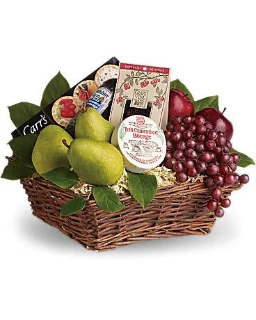 fruit and gourmet basket