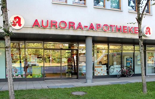 Aussenansicht der Aurora-Apotheke