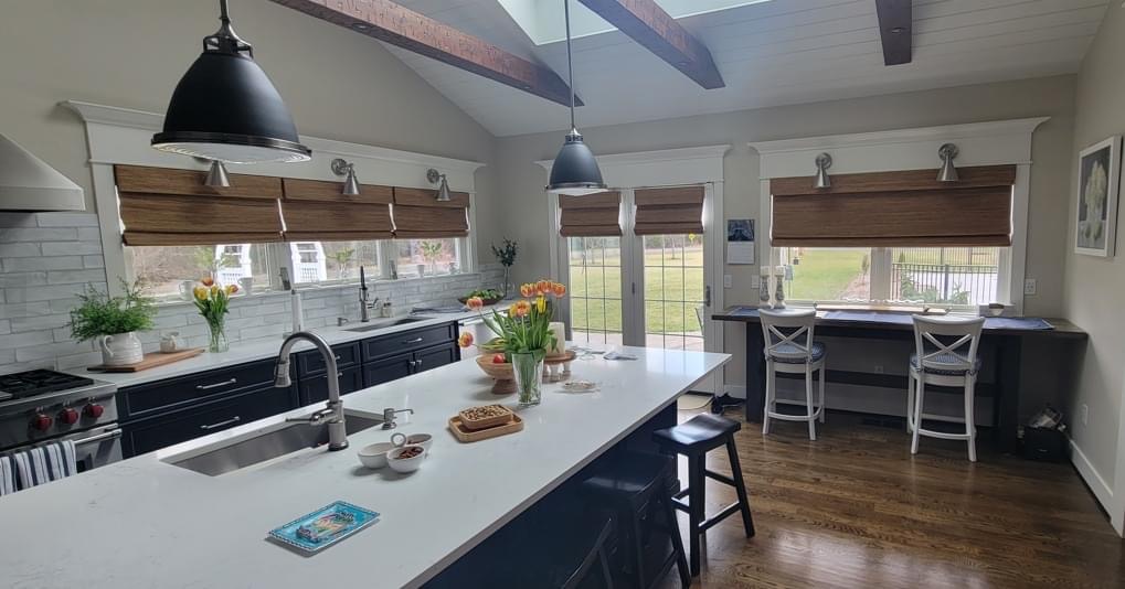 Bring the beauty of nature into your Jenkintown, PA kitchen with woven wood shades.