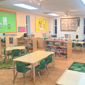 Bright and colorful preschool classroom at Childcare Network with age-appropriate learning materials
