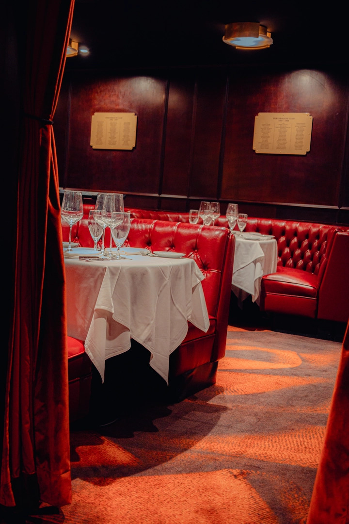 Durant's interior showcasing vibrant red color