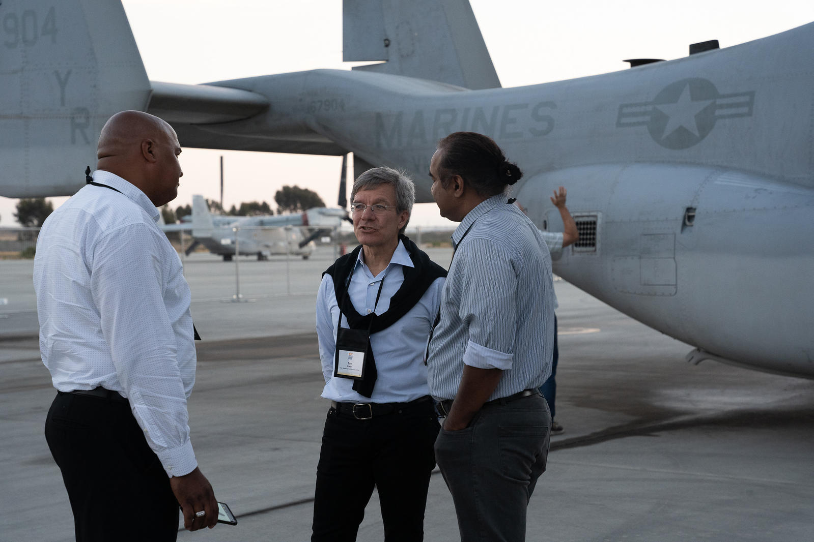 June 2022, Talking with Tom Wilson, Chairman, CEO and President of Allstate Insurance co at Miramar Airforce Base.