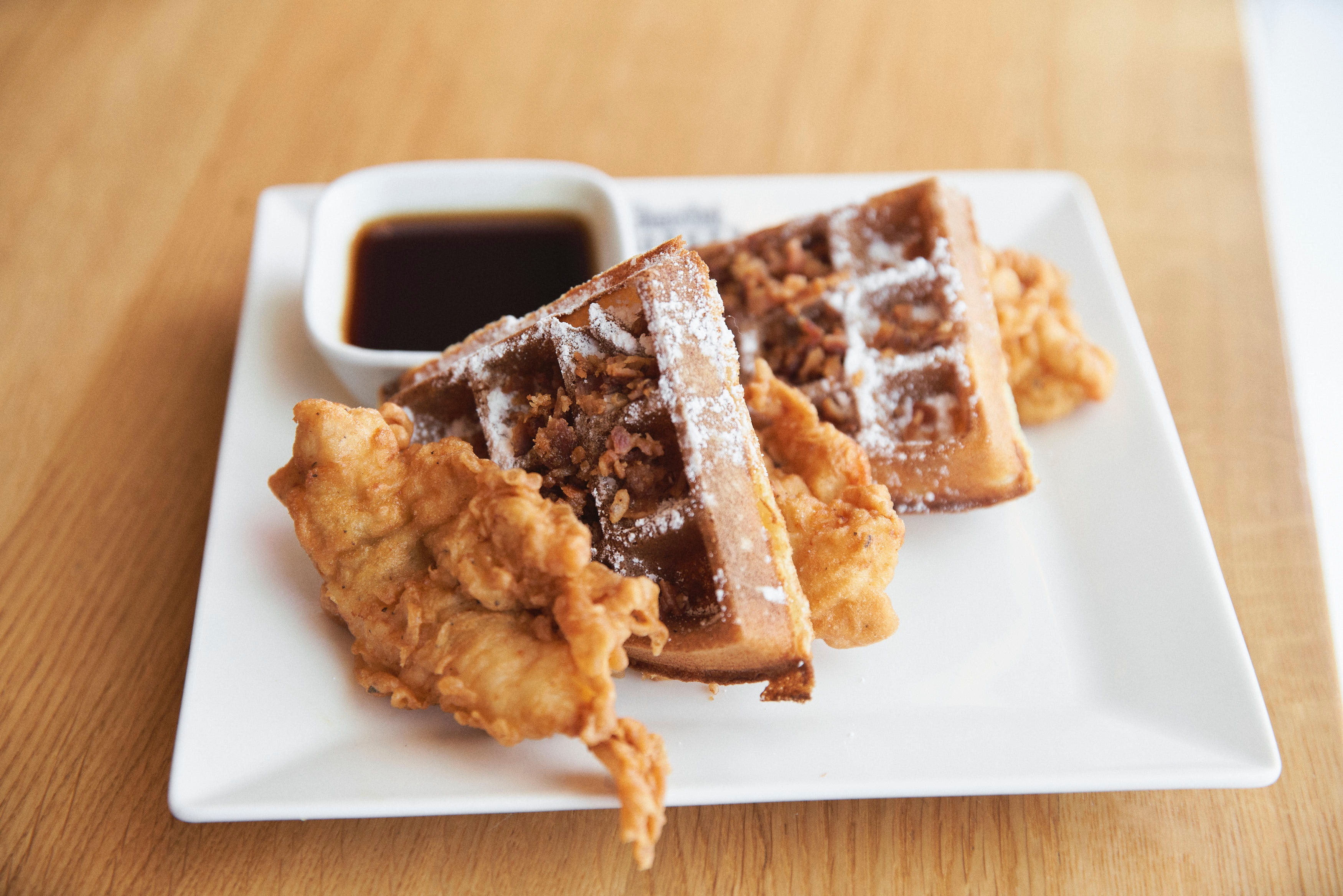 Chicken and waffles at Time Out Market Miami Credit: Deepsleep Studio