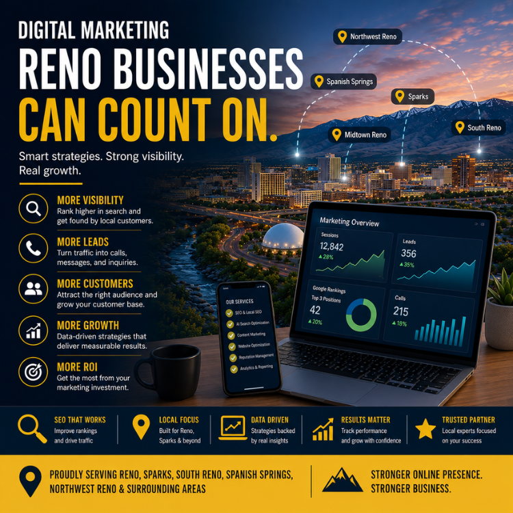 Digital Marketing Reno - 
Your Website Should Be Working as Hard as You Do 