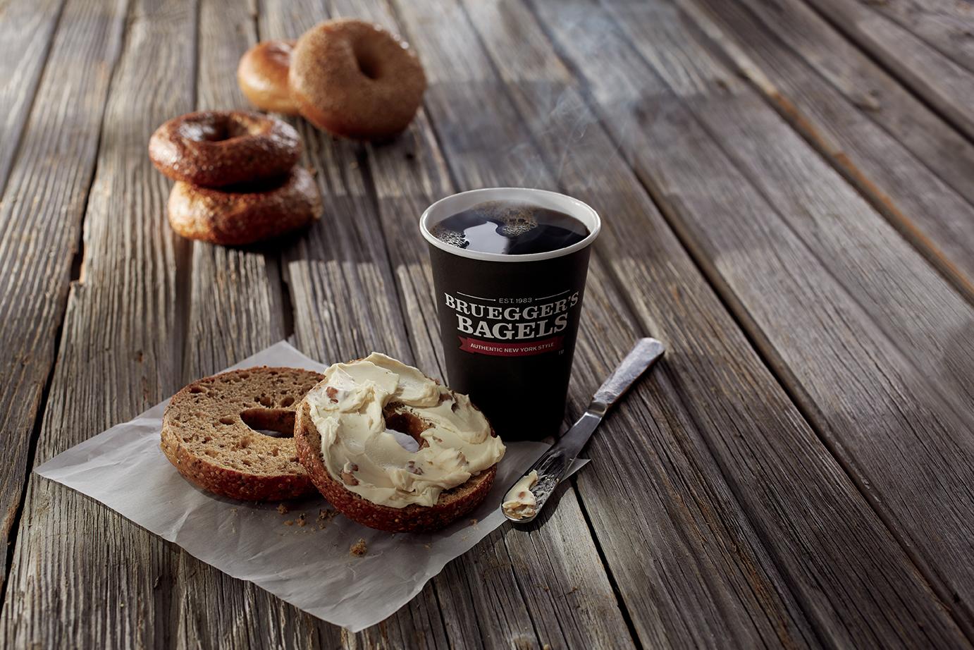 Bagel w/ Cream Cheese + Coffee