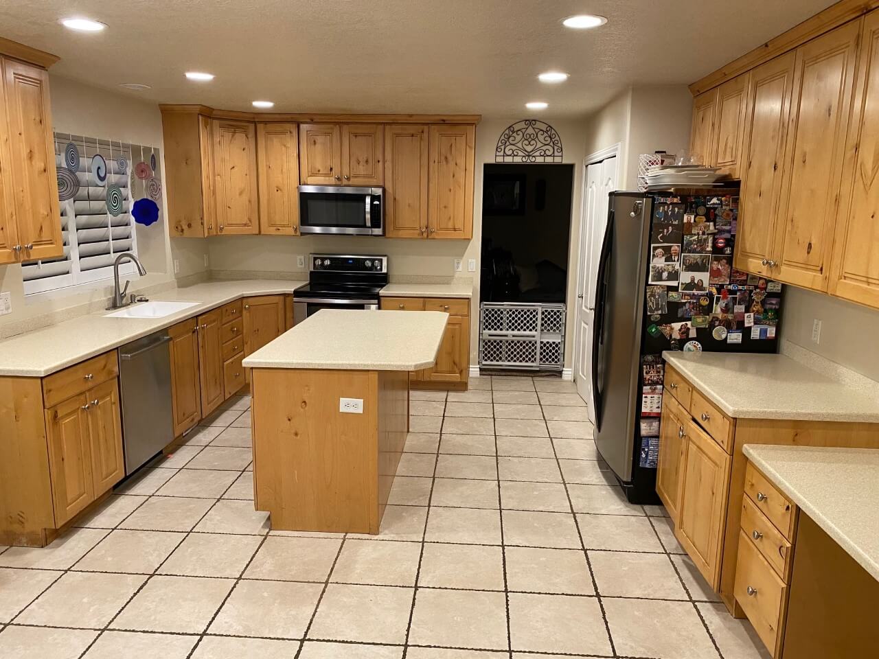 Before cabinet refinishing South Jordan, UT