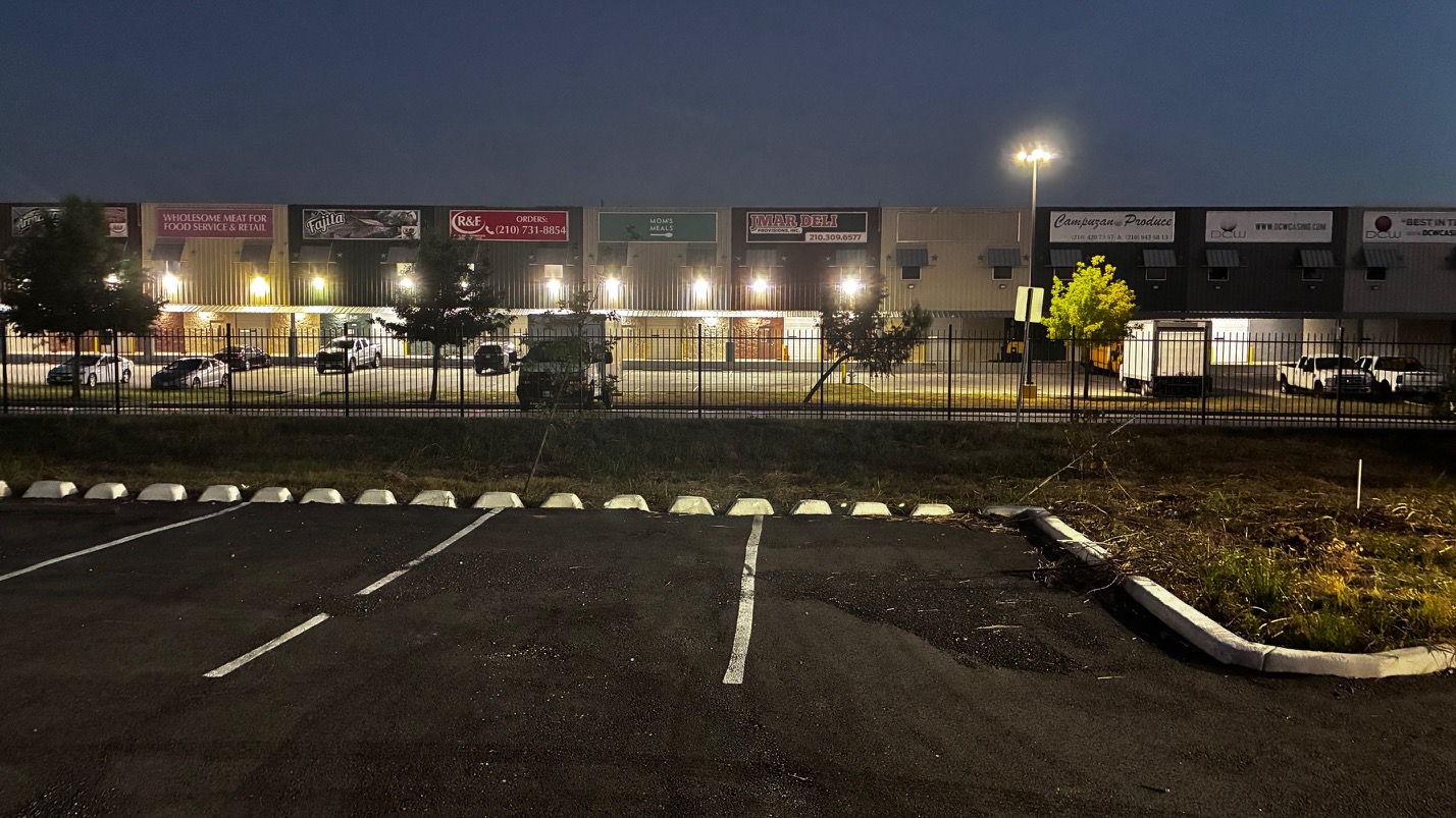 Commercial and industrial site development project featuring engineered parking infrastructure, drai 