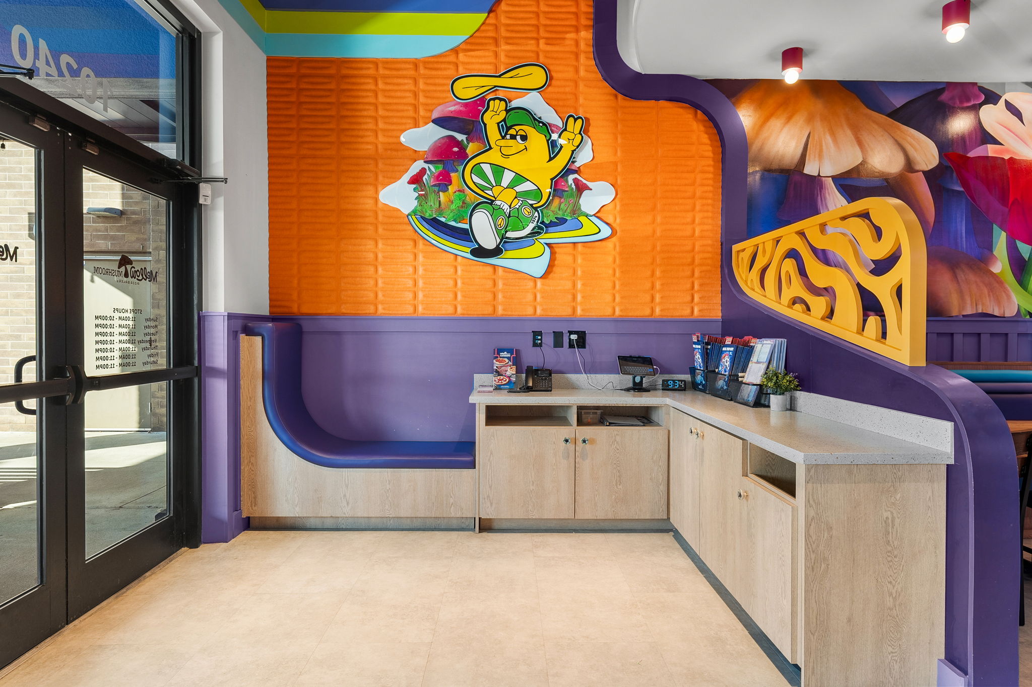 mellow mushroom interior mural