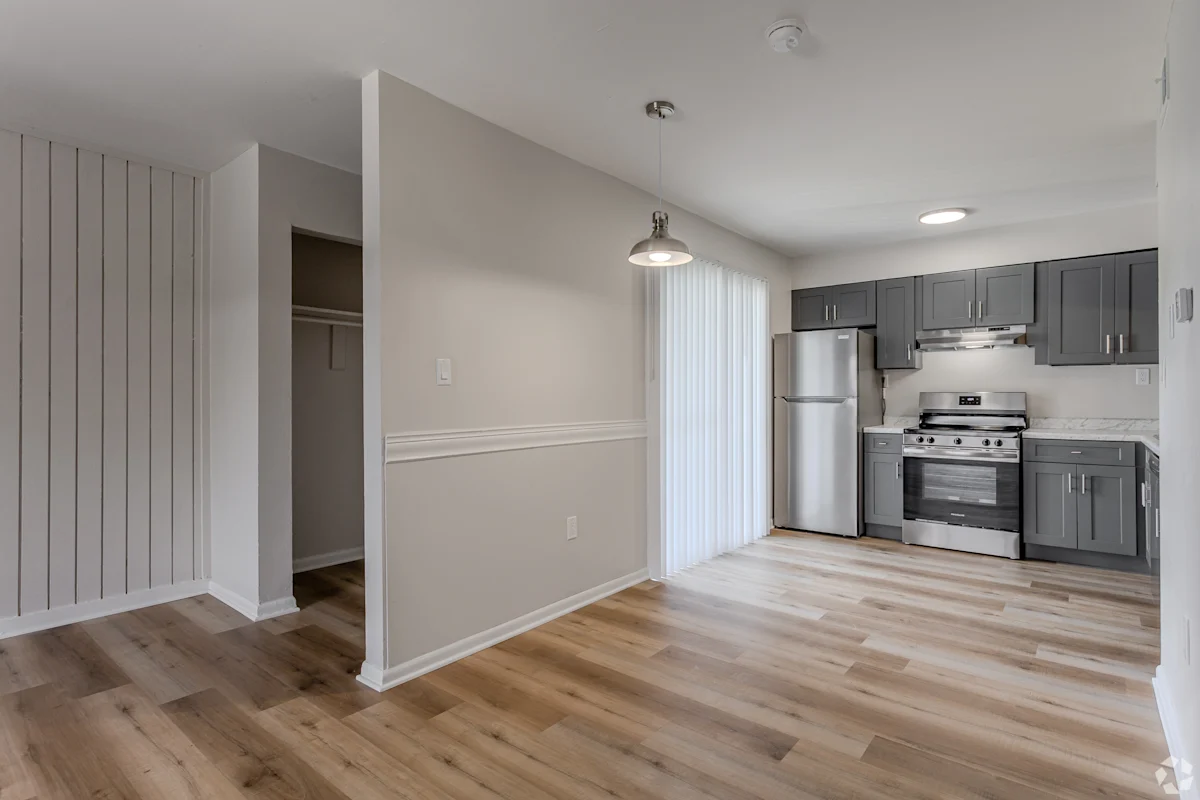 Kitchen and living room