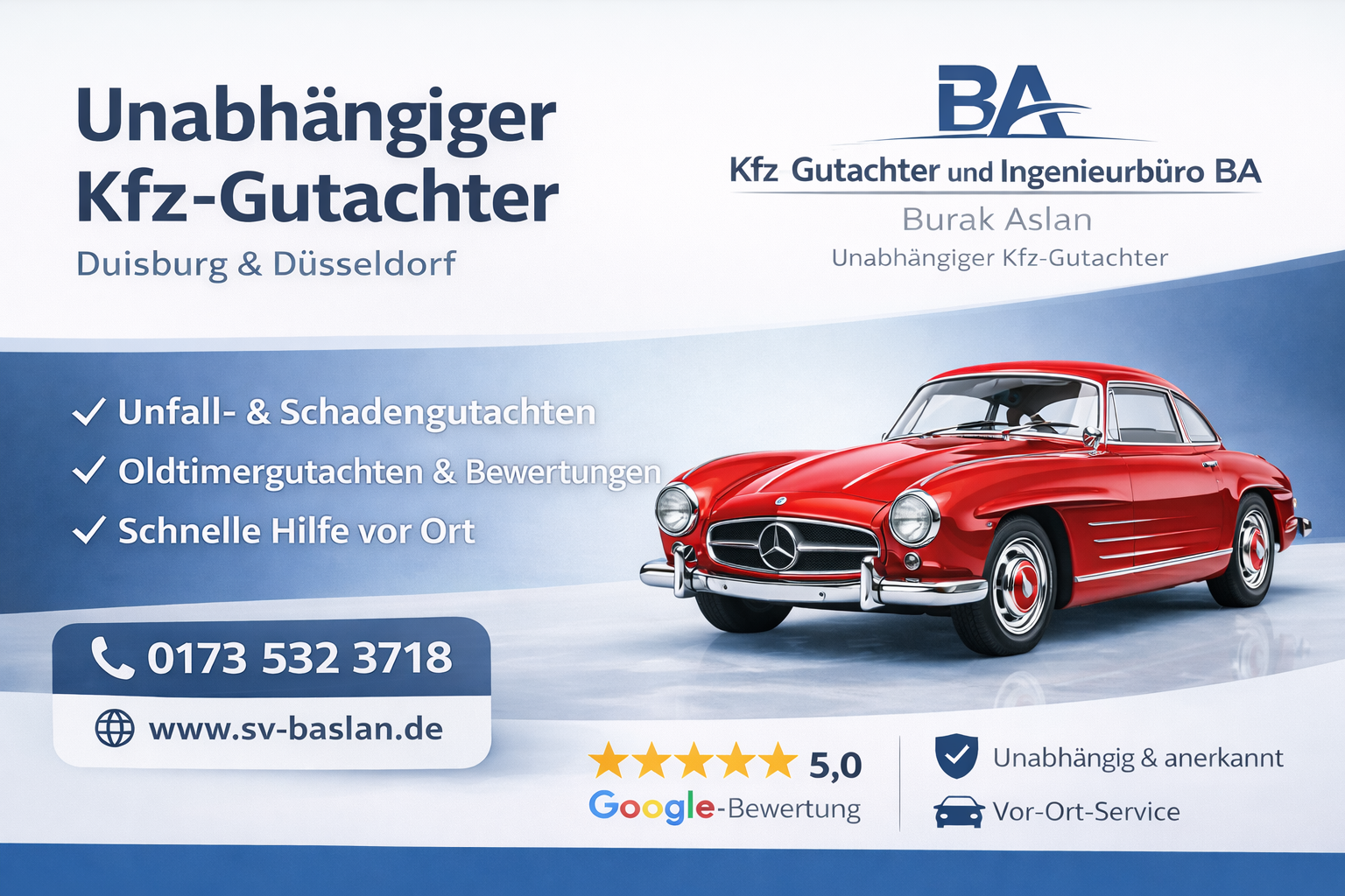 Kfz.- Gutachter und Ingenieurbüro BA, Am Bierweg 23 in Duisburg