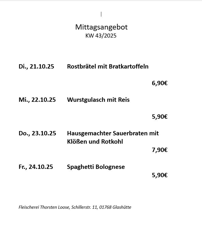 Bilder Fleischerei Thorsten Loose