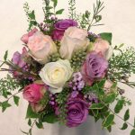Hochzeit lila und rosa strauß  - Blütenkorb München