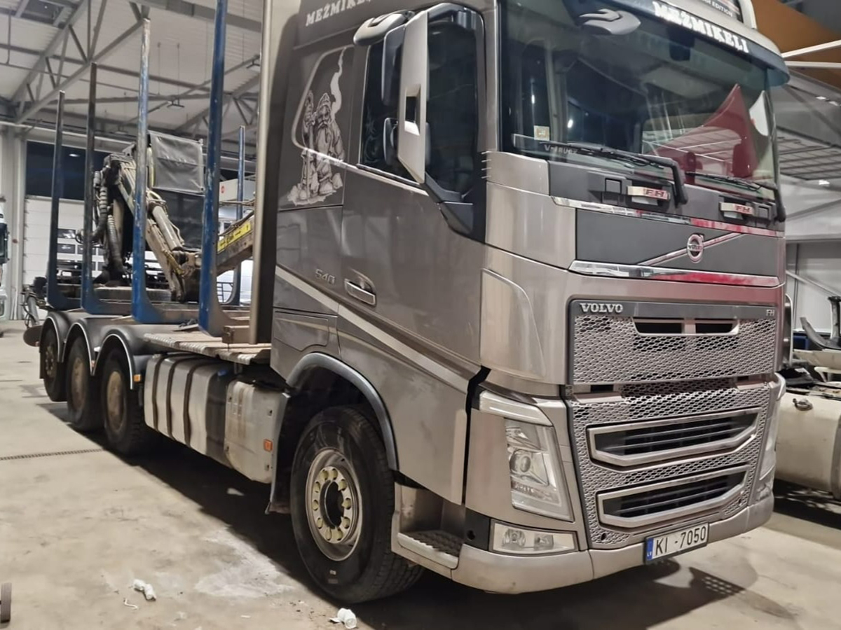 Mežmikeļi profesionālais baļķvedējs darbojas visos laikapstākļos.