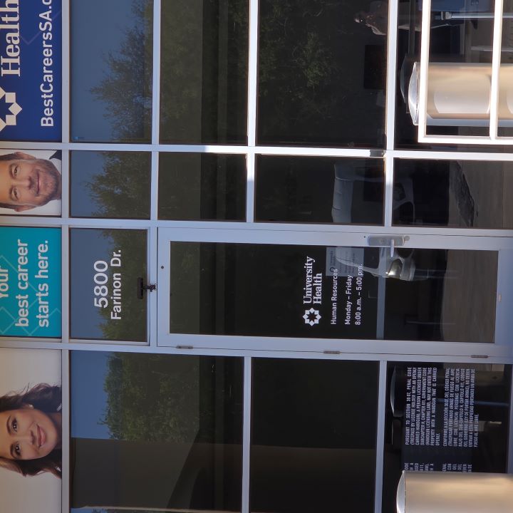 Entry door for Human Resources main lobby