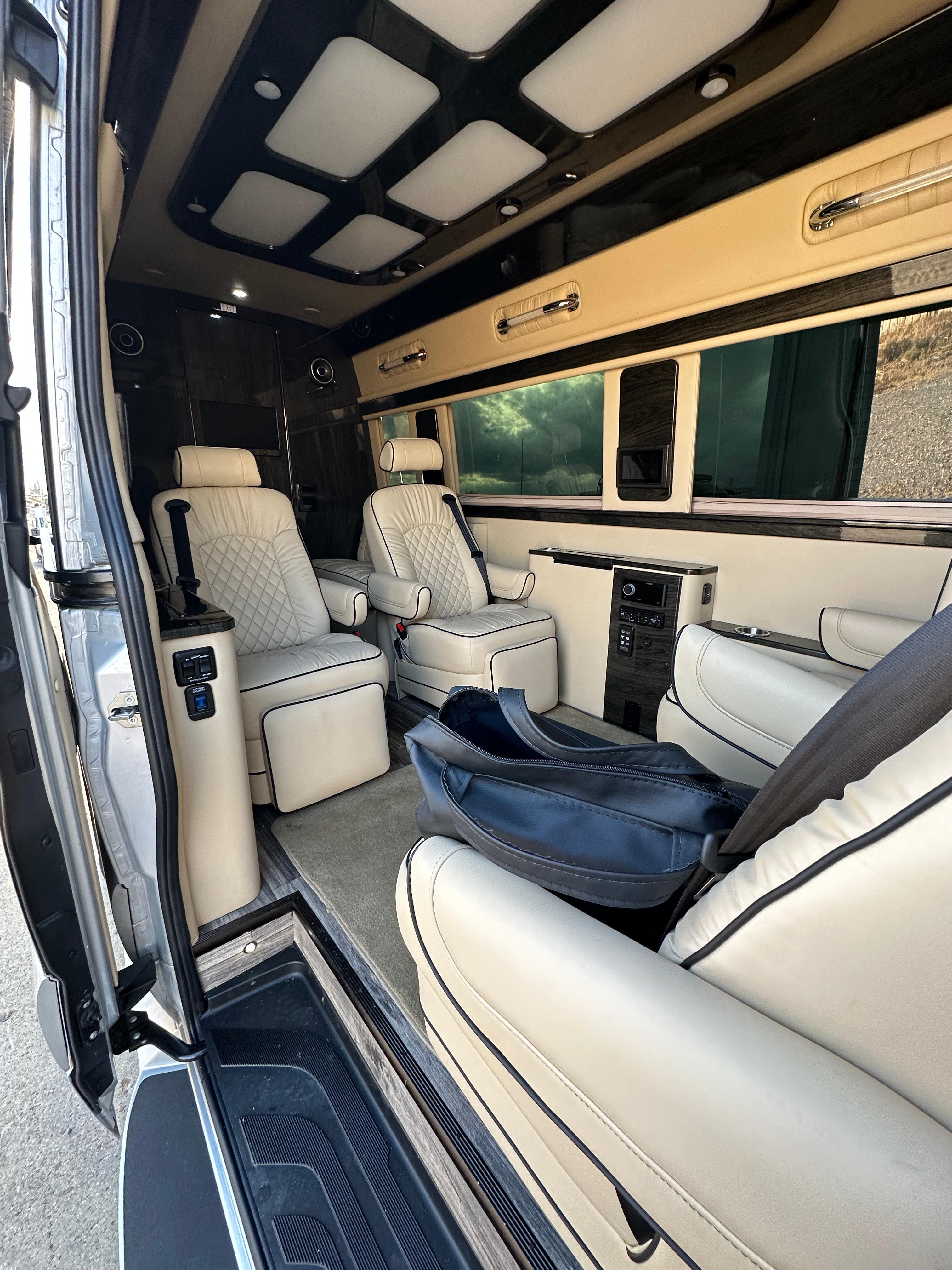 Midwest Automotive Designs luxury Sprinter van conversion.