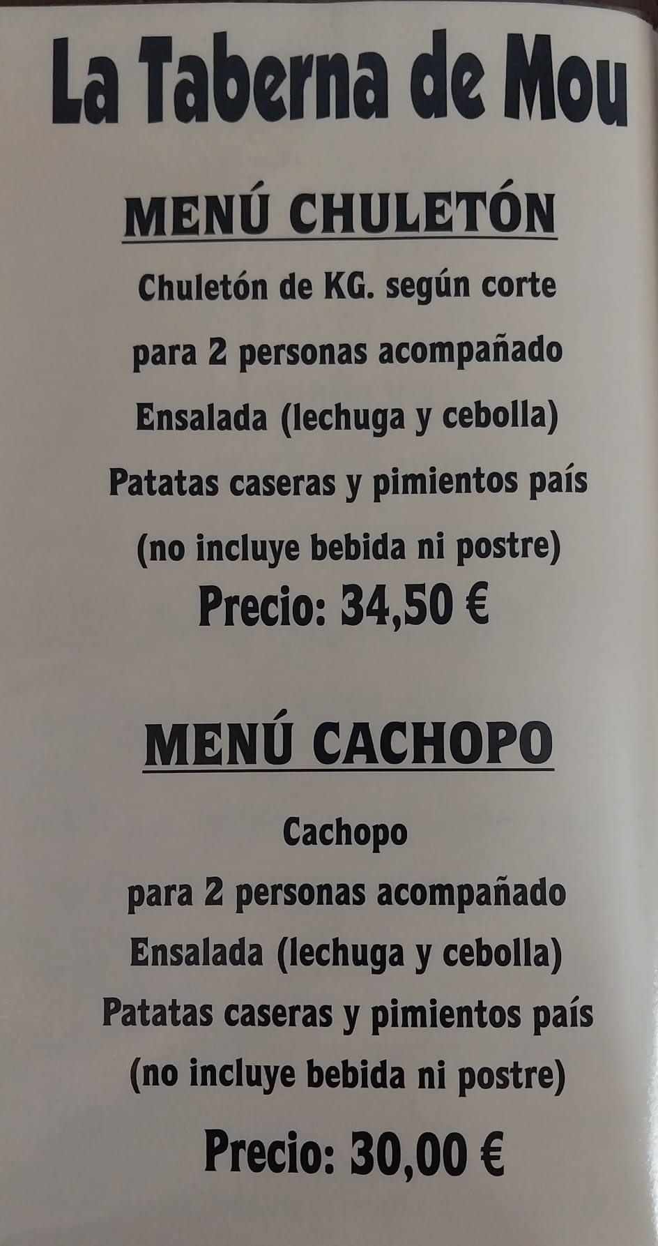 Asador La Taberna Mou