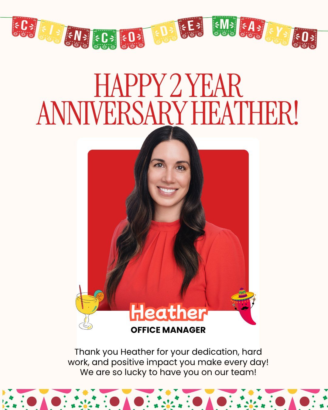 Join us in celebrating Heather’s 2-year anniversary with