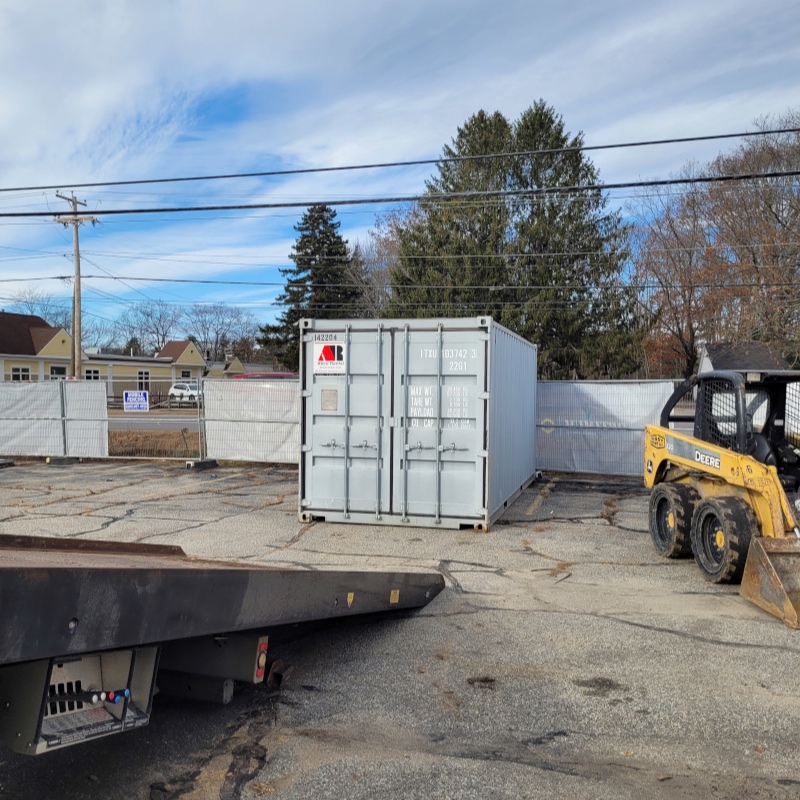20′ storage container rental delivered to Brunswick, ME 