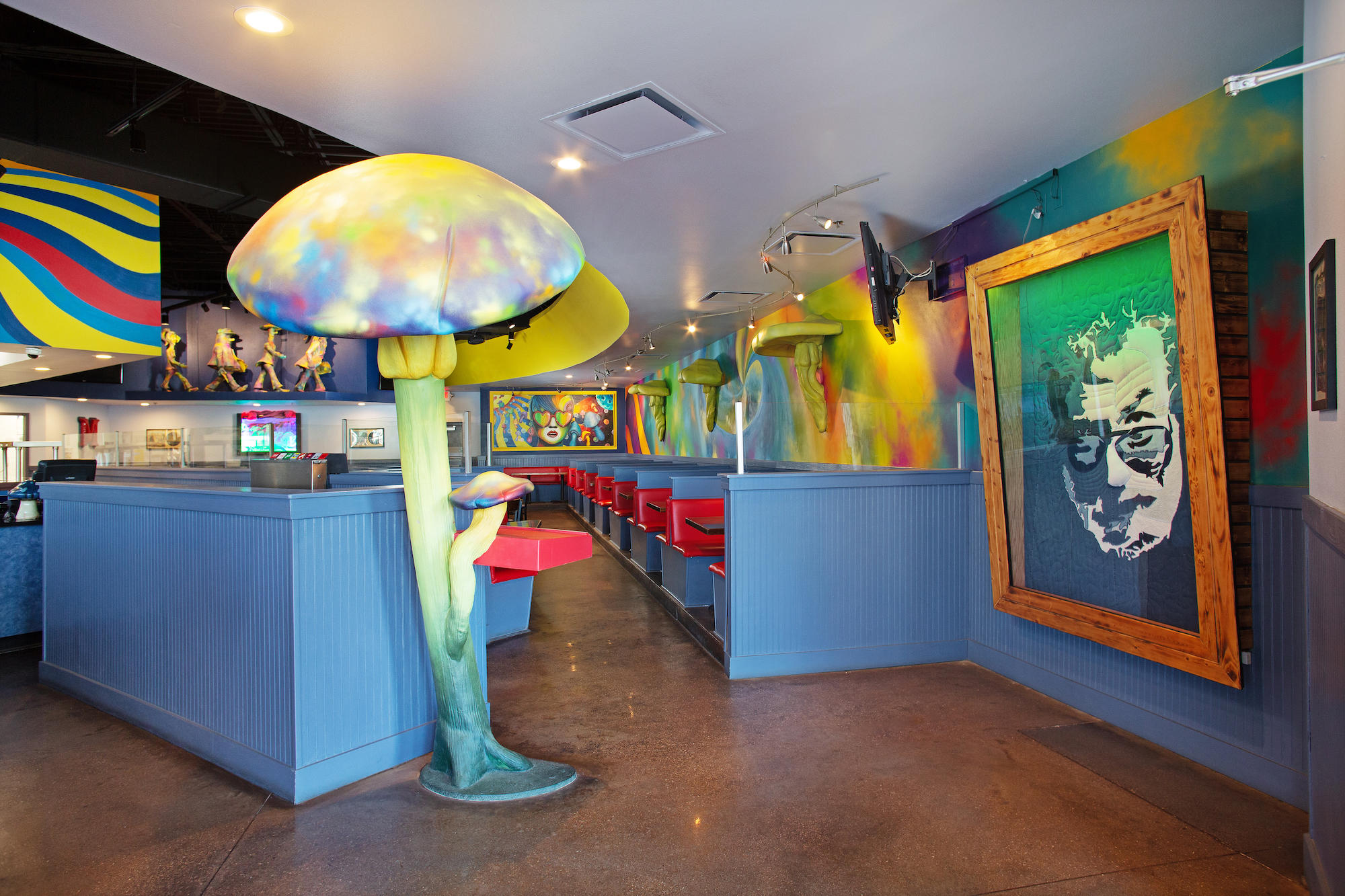 mellow mushroom entryway and host stand