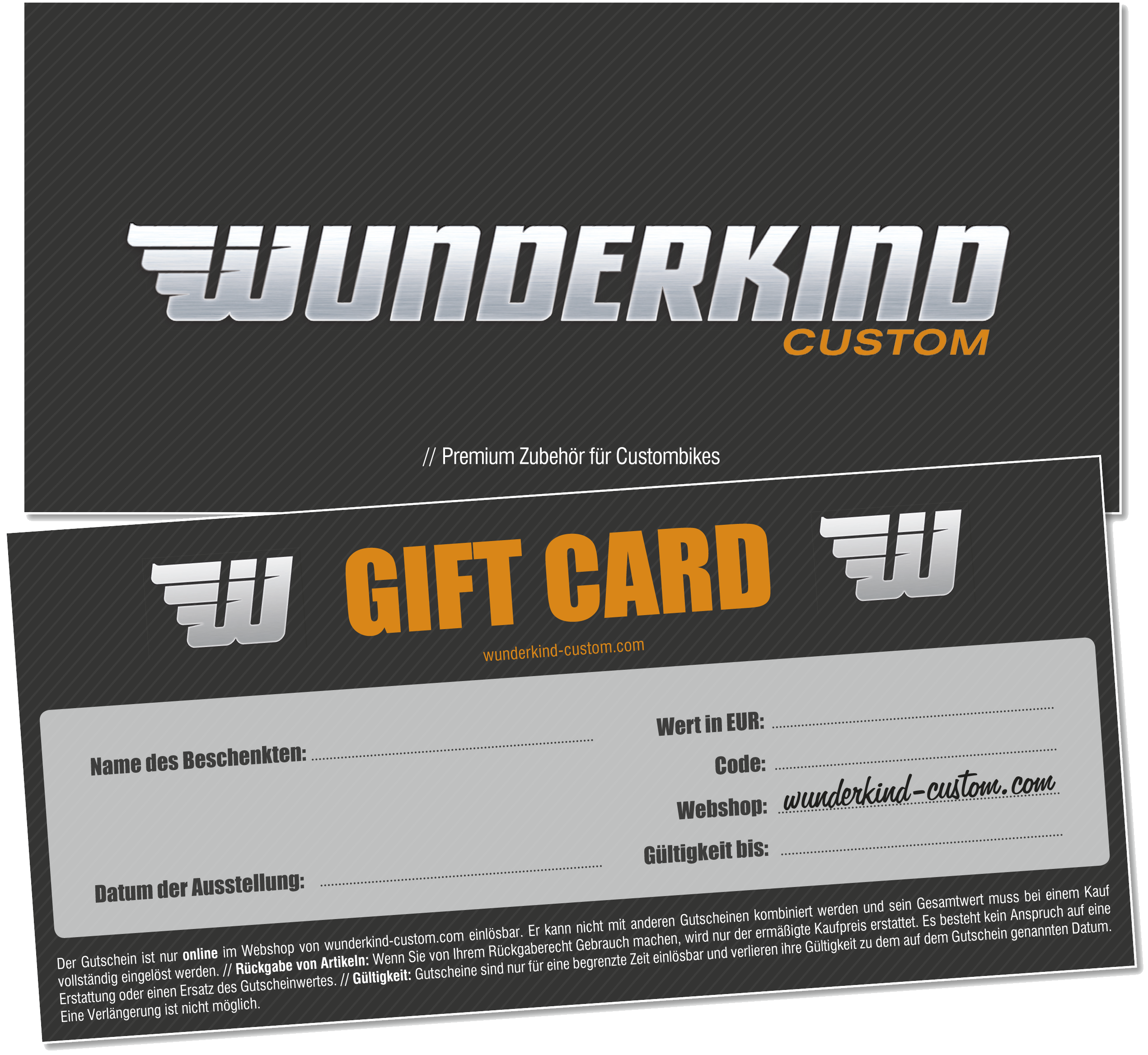 Das ideale Geschenk für Motorradfans: Gutschein für hochwertiges Motorradzubehör mit Online Shop | wunderkind-custom.com