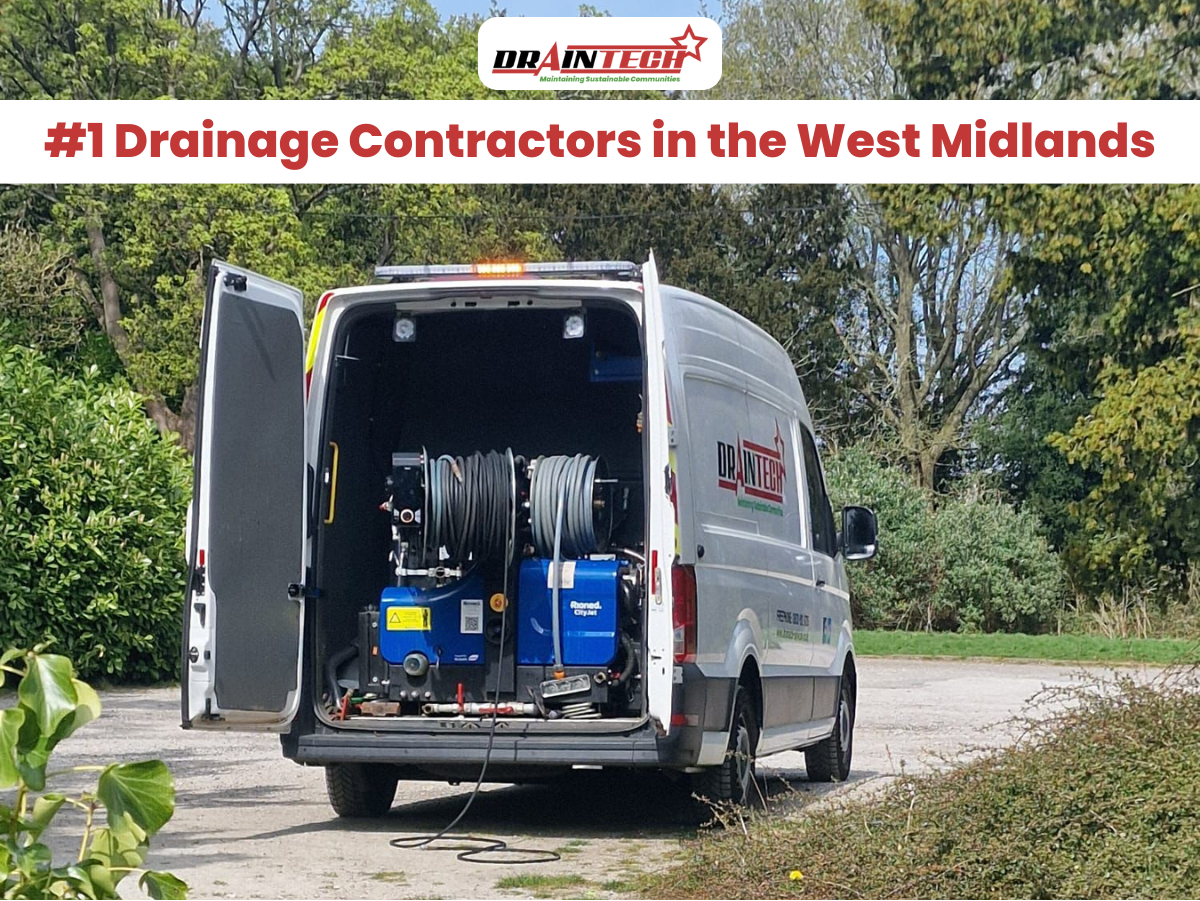 Emergency Drainage Services in Birmingham, Coventry and Wolverhampton
Draintech Services (Midlands) Ltd provides fast, reliable, and fully certified emergency drainage services across Birmingham, Coventry, Wolverhampton, and surrounding areas in the West Midlands. With over 35 years of hands-on experience, our expert engineers are on call 24/7 to handle any urgent drainage issue—day or night.
Whether it’s a blocked drain, overflowing manhole, flood damage, or sewage backup, we respond quickly with high-powered jetting equipment and advanced CCTV diagnostics to find and fix the problem fast. Our priority is to minimise disruption, protect your property, and restore normal drainage flow with efficiency and care.
We serve both residential and commercial clients and are trusted by homeowners, landlords, facility managers, and businesses for our responsive service and long-standing reputation.
As a fully accredited company, Draintech is certified under ISO 9001, ISO 14001, and ISO 45001, and is a proud member of CHAS, SafeContractor, and Constructionline Gold.
