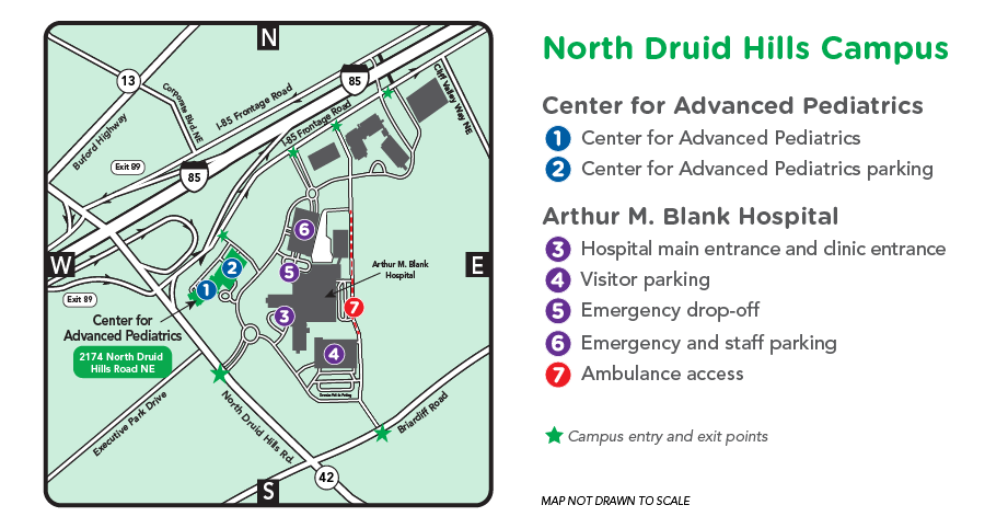 Children's North Druid Hills campu map