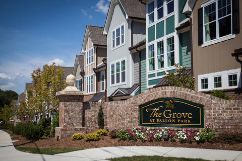 The Grove at Fallon Park townhome community by WithersRavenel, Civil and Environmental Engineers. WithersRavenel Raleigh (919)535-5200