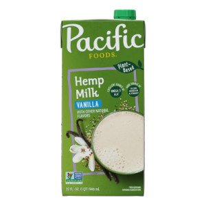 Pacific Foods® Vanilla Hemp Milk, Plant Based Milk, 32 oz Carton (12 Pack) featured image