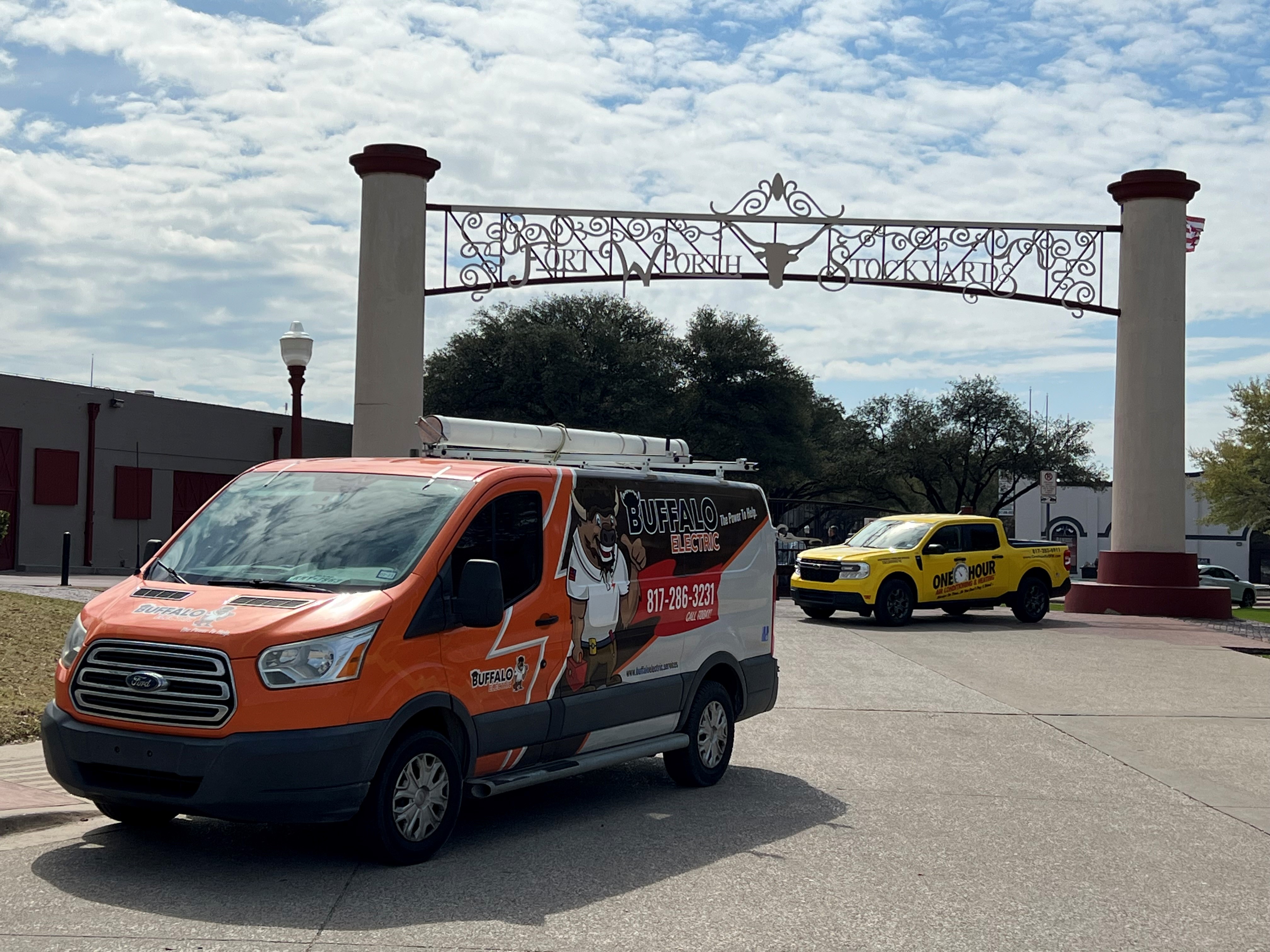The Buffalo Electric service vehicle vising the Fort Worth Stock Yards in Fort Worth TX Buffalo Electric Fort Worth (817)252-4847