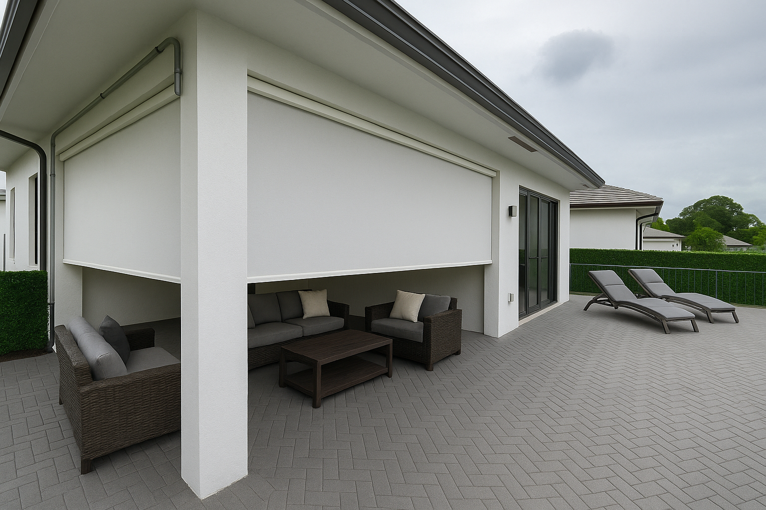 Blinds 
Indoor and Outdoor 
Call us to schedule your FREE estimate at (786) 597-1085. 