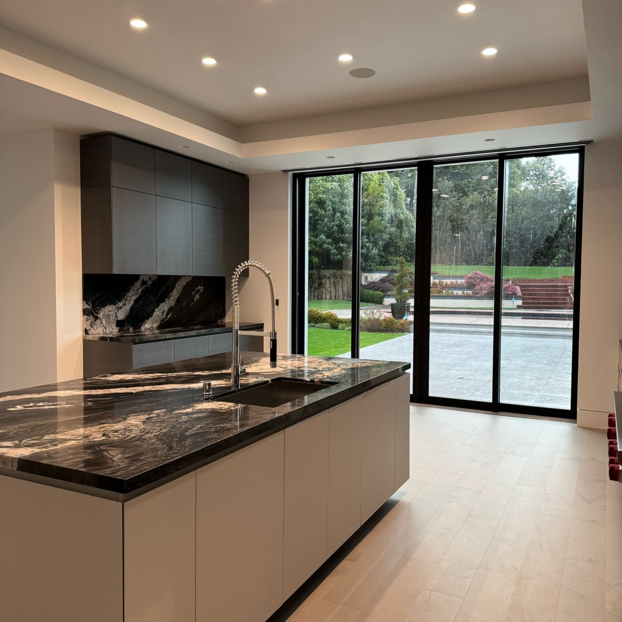 Stylish kitchen with contemporary design.