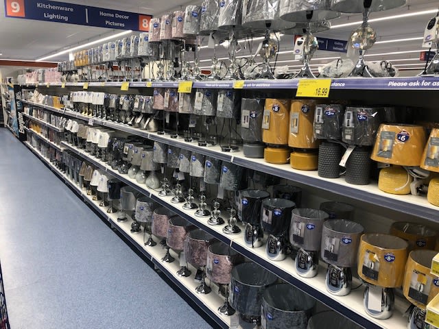 B&M's brand new store in Hitchin stocks a charming range of home decor, including table lamps, light pendants and much more.