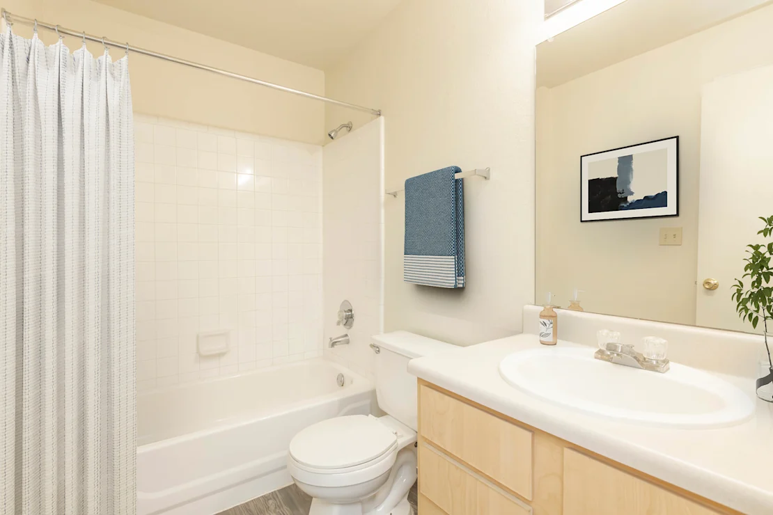 white toilet sits at Crosspoint Oaks at Boerne, Texas, 78006