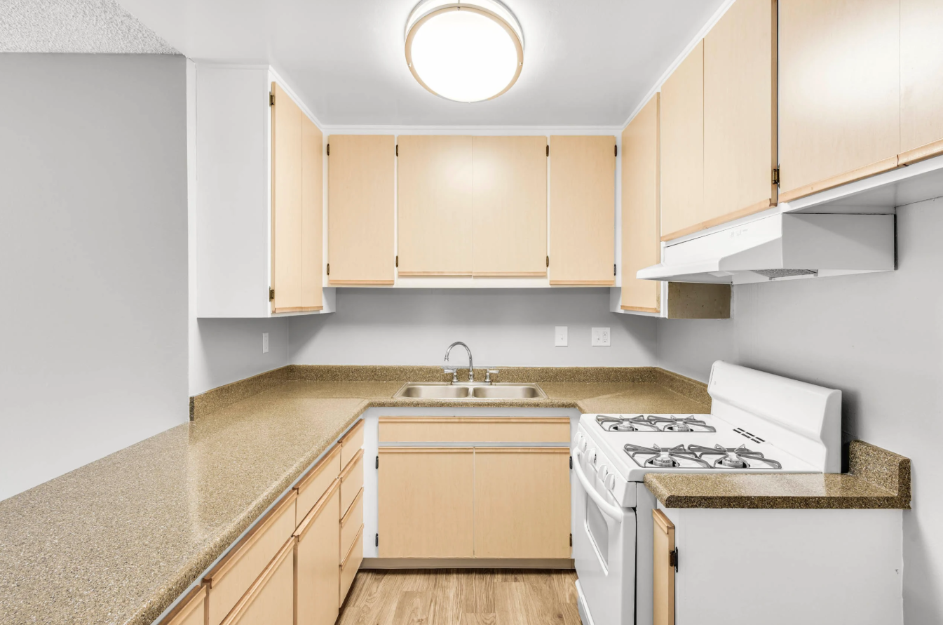 Kitchen with a White Stove
