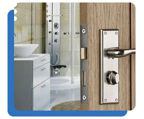 This image illustrates our bathroom lockout service provided by AAA&B Locksmith LLC. We specialize in quickly and efficiently resolving lockouts to ensure you regain access without hassle.