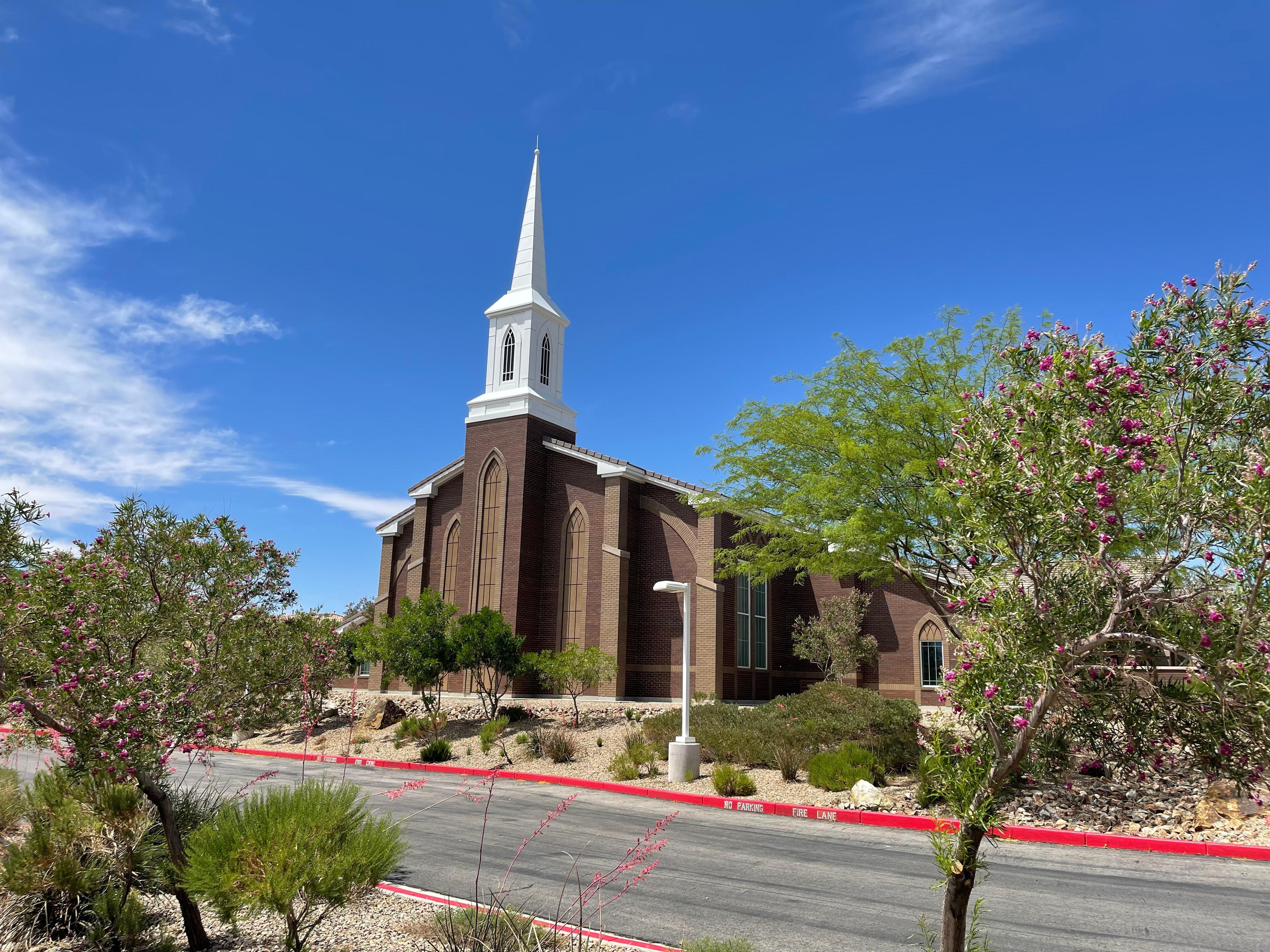 Cimarron Building of the Church of Jesus Christ of Latter-day Saints located at 9485 S Cimarron Road in Las Vegas, Nevada.