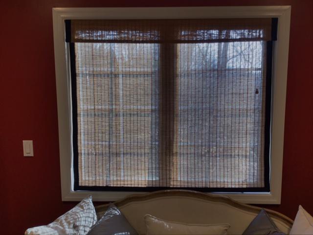 Available in a variety of beautiful colors and woods, Woven Wood Shades by Budget Blinds of Ossining are a wonderful decorative choice for window coverings! #BudgetBlindsOssining #ShadesofBeauty #FreeConsultation #WovenWoodShades #PleasantvilleNY