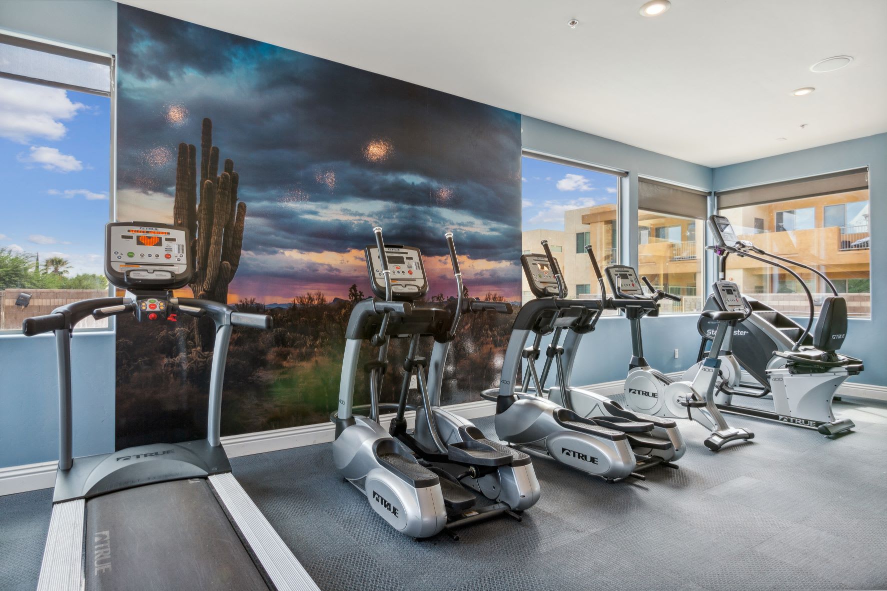 Fitness center with cardio equipment