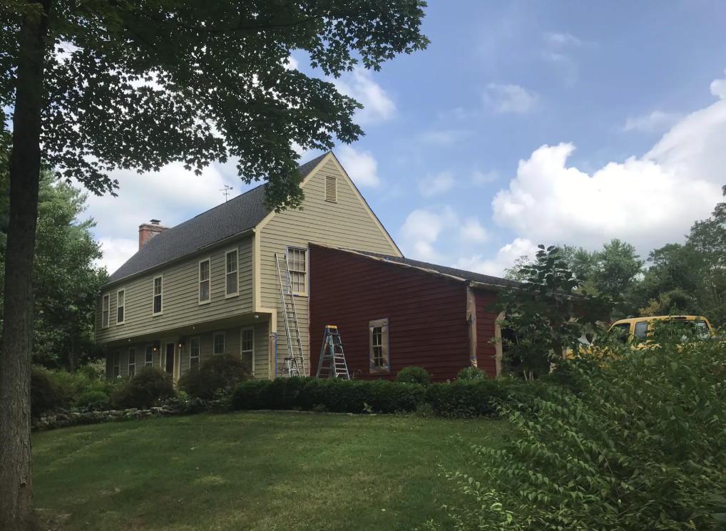 We recently added this new garage onto a Loveland, Ohio home. The photo was taken just after the siding was installed and the painting we did afterward. Reach out to us and let's talk about your home addition or new garage project.