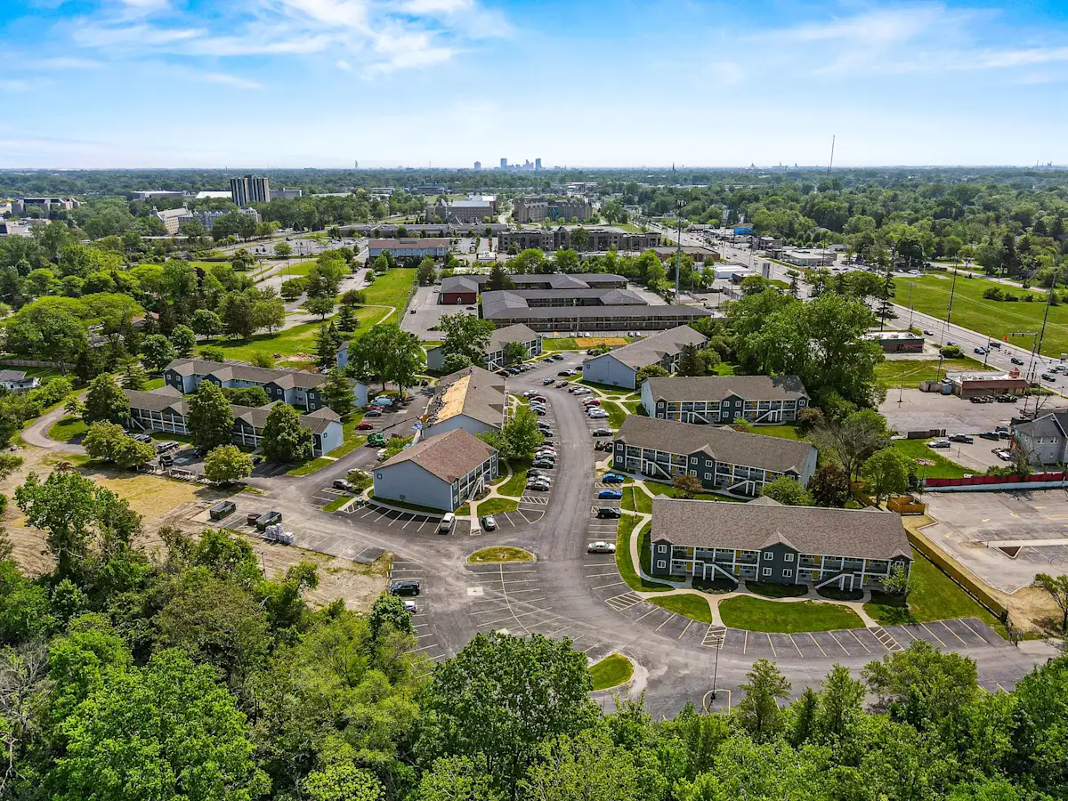 Aerial view of the neighborhood 