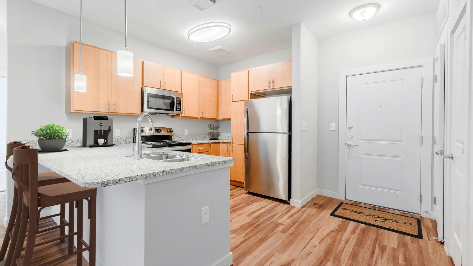 Kitchen at The Paramount Apartments