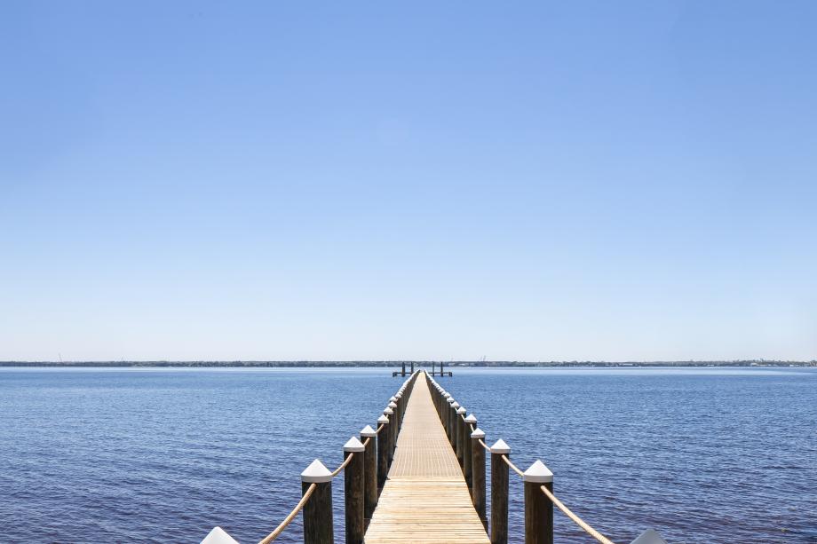 Private boat slips and community dock