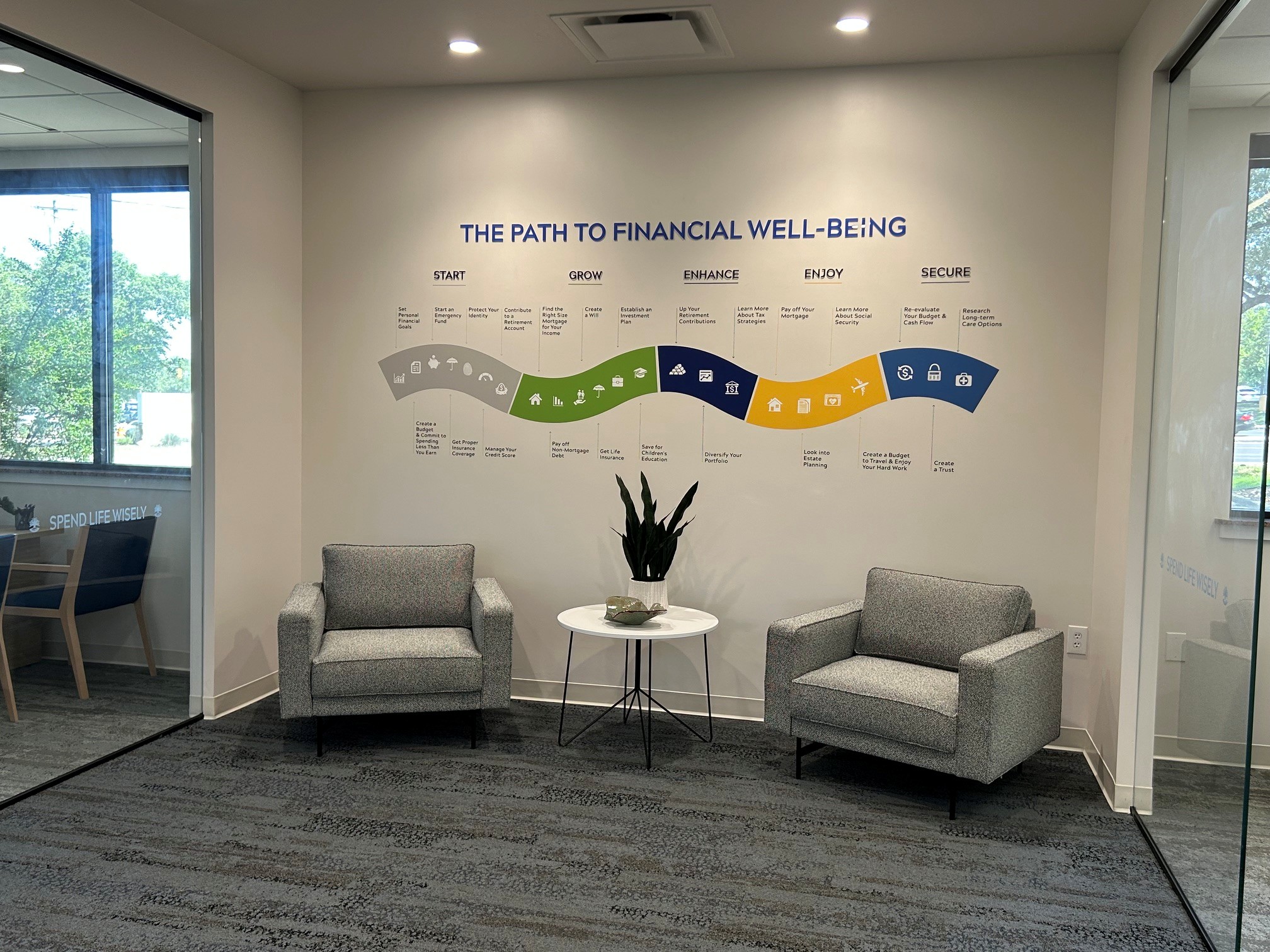 First United Bank - Bulverde - interior customer seating area