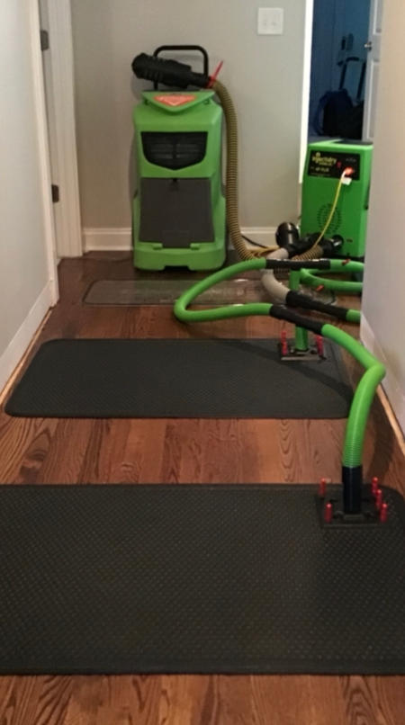 SERVPRO of South Mecklenburg  County saving water affected hardwood floors