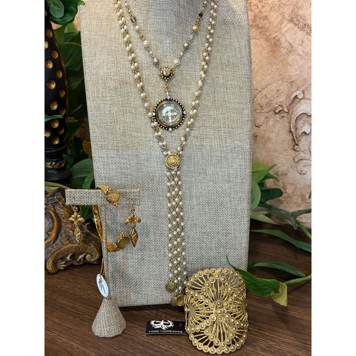 Discover extraordinary Virgins Saints & Angels jewelry during the Summer Sale, featuring elegant necklaces, earrings, bracelets, and statement pieces at 50% off—perfect for early Christmas gifts.