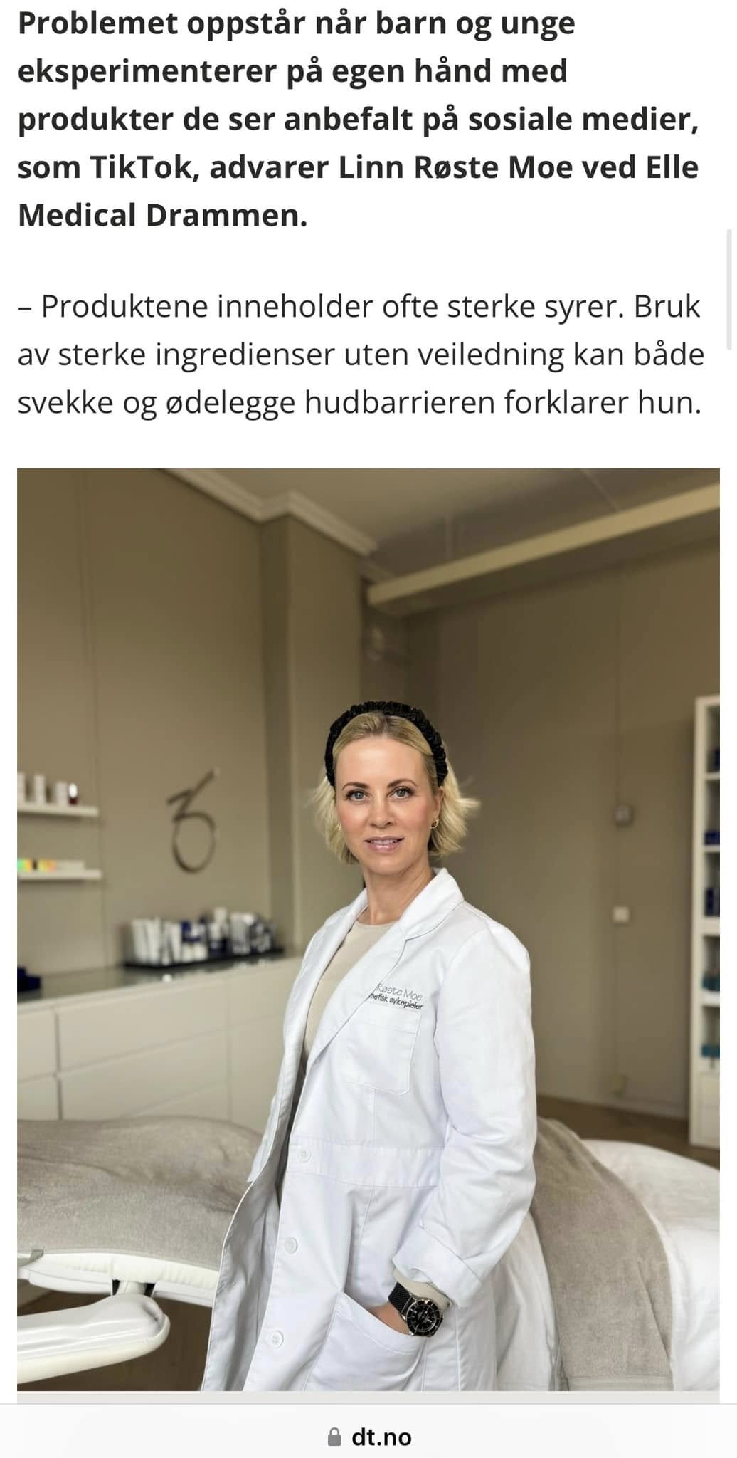 Images KOSMETISK DERMATOLOGISK SYKEPLEIER LINN RØSTE AS